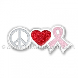 Peace Heart Cure Pin