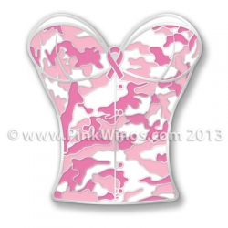 Bust Camo Pink Ribbon Pin 