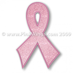 A Ribbon "Bling" Pink Ribbon Pin