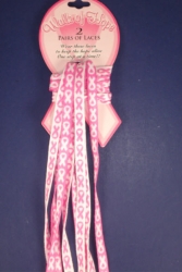 Pink Ribbon Shoelaces 