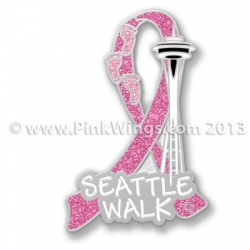 Seattle Walk Pink Ribbon Pin 