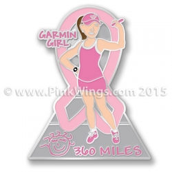 Garmin Girl Pink Ribbon Pin