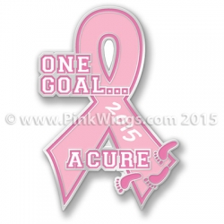 One Goal... A Cure 2015 Pink Ribbon Pin