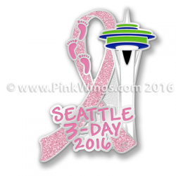 Seattle 3-Day 2016 Pink Ribbon Pin 