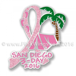 San Diego 3-Day 2016 Pink Ribbon Pin 