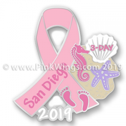 San Diego 3-Day 2019 Pink Ribbon Pin