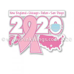 Map pandemic 2020 Pink Ribbon Pin