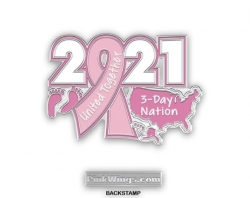 3-Day Nation 2021 Pink Ribbon Pin 
