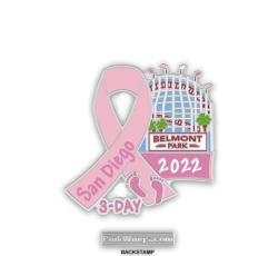 2022 San Diego 3-Day Walk Pink Ribbon Pin 