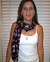 Long Pink Ribbon Scarf in Black