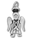 Awareness Ribbon Angel Sterling Silver Charm/ Pendant