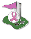 Sport Golf Pink Ribbon Pin