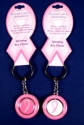 Pink Ribbon Spinner Key Chain
