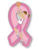 Sports Girl Basketball Pink Ribbon Pin