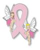 Little Fairies Pink Ribbon Pin
