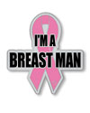 Breast Man Pink Ribbon Pin