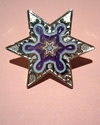 Purple Ribbon Snowflake Pin