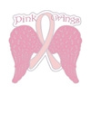 Pink Wings Pink Ribbon Temporary Tattoo