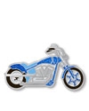 Motorcycle Blue Ribbon Prostate or Colon Cancer Awareness Pin