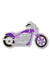 Motorcycle Purple All Cancer Awareness Pin