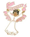 Angel Survivor "Dark Haired" Pink Ribbon Pin