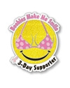 Smiley Face Pink Ribbon Pin