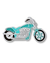 Motorcycle Teal Ribbon Pin