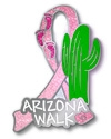 Arizona Walk Pink Ribbon Pin 