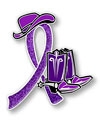 Cowgirl Purple Ribbon Pin