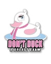 Duck pink ribbon pin