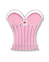 Bust Pink Ribbon Pin with Pink Stone