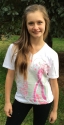 Pink Ribbon Wings T-Shirt in White