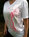 Survivor Pink Ribbon Wings T-Shirt in White