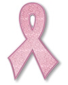 A Ribbon "Bling" Pink Ribbon Pin