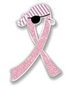 Pirate Pink Ribbon Pin