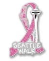 Seattle Walk Pink Ribbon Pin 