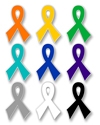 Plain Ribbon Awareness Lapel Pins
