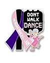 Michigan Dancing Lady Pink Ribbon Pin
