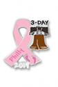 2019 Philly Philadelphia Liberty Bell 3-Day Walk Pink Ribbon Pin