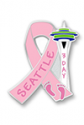 Seattle Space Needle 3-Day Pink Ribbon Pin
