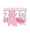 Map pandemic 2020 Pink Ribbon Pin