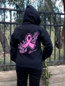 Survivor Pink Ribbon Zip Front Hoodie 