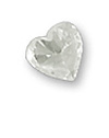 April gemstone : Heart shaped White CZ