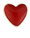 Red Enamel Heart Charm